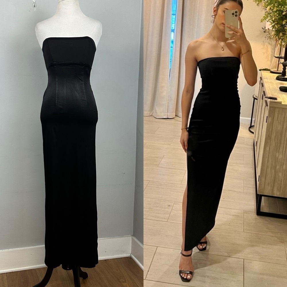 Zum Zum Niki Livas Black Formal Strapless Dress Sz 5/6